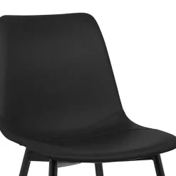 Black Faux Leather Monte Dining Chair