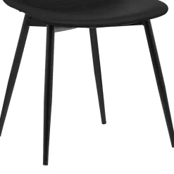 Black Faux Leather Monte Dining Chair