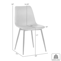 Black Faux Leather Monte Dining Chair