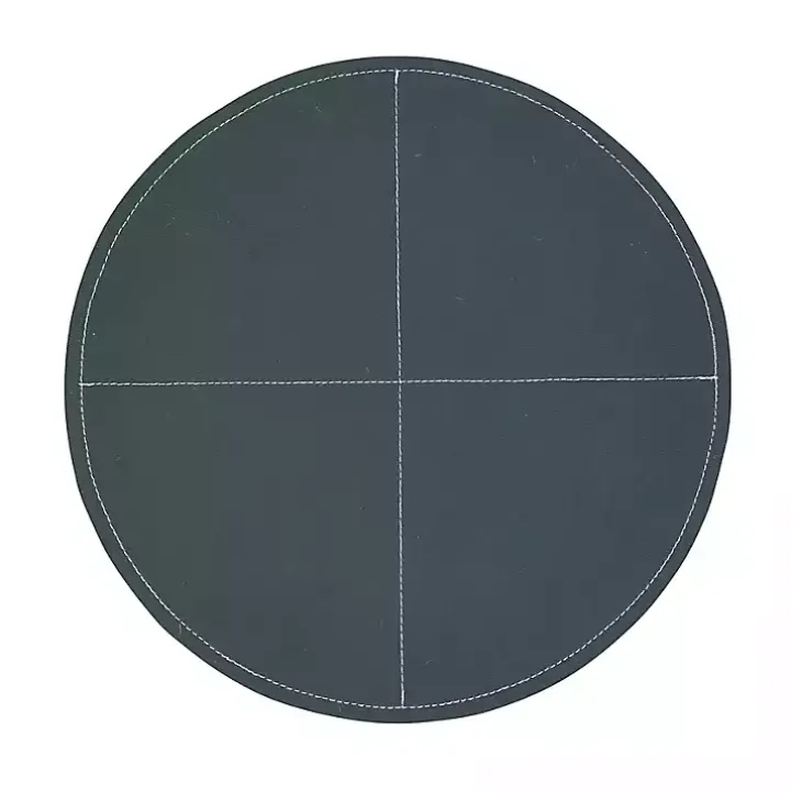 Black Faux Leather Placemats, Set of 4