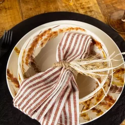 Black Faux Leather Round Placemat