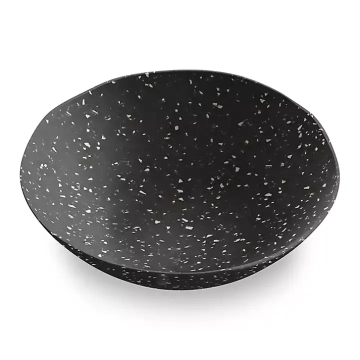 Black Faye Melamine Cereal Bowls, Set of 6