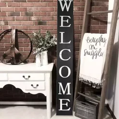 Black Foldable Welcome Porch Board