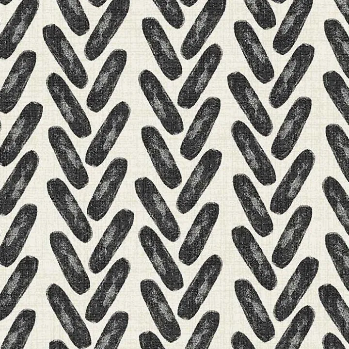 Black French Edge Outdoor Wicker Settee Cushion