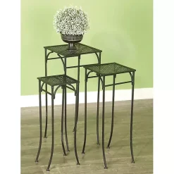 Black Garden 3-pc. Plant Stand Set