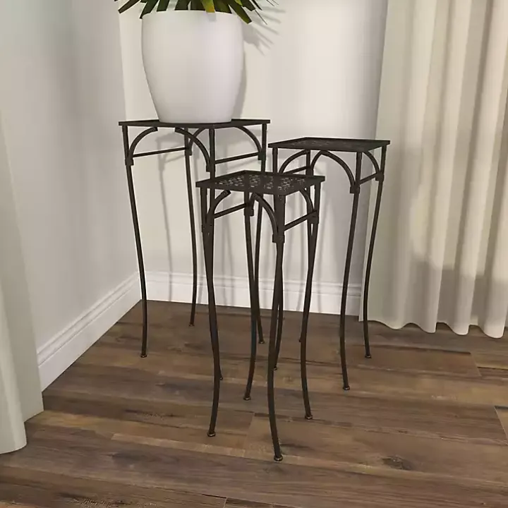 Black Garden 3-pc. Plant Stand Set