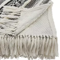 Black Geometric Diamond Throw