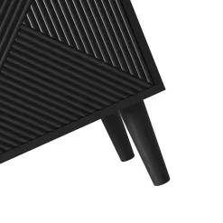 Black Geometric Gold Handle Cabinet