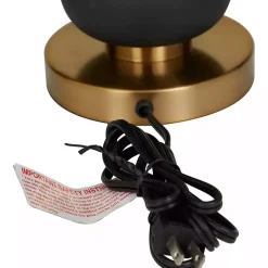 Black Gold Metal Spindle Table Lamp