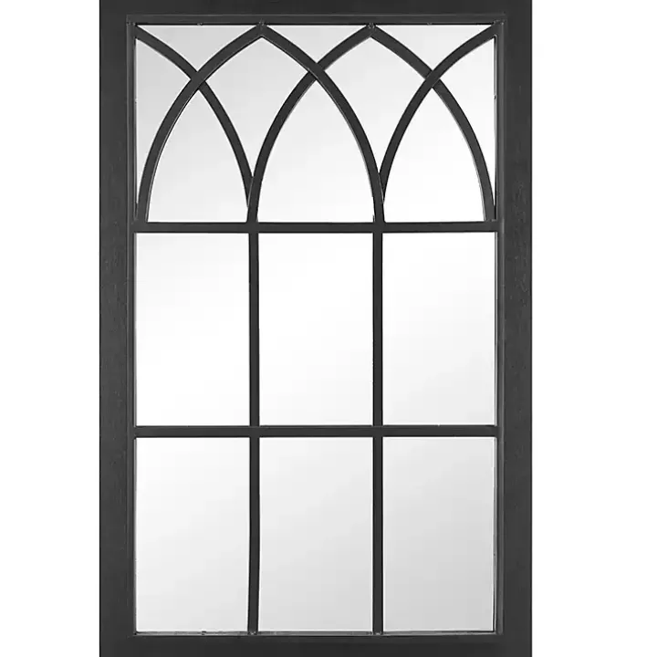 Black Grandview Arched Frame Mirror