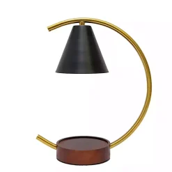 Black Half Moon Candle Warmer Lamp