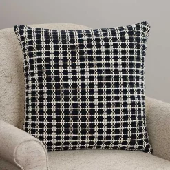 Black Hemlock Woven Pillow