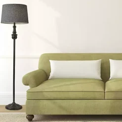 Black Herringbone Floor Lamp