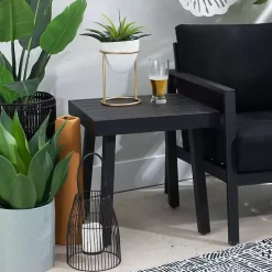 Black Holland Outdoor Side Table
