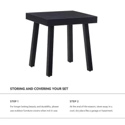 Black Holland Outdoor Side Table