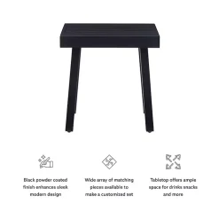 Black Holland Outdoor Side Table