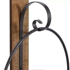 Black Hoop Glass Sleeve Wall Sconce, 24 in.