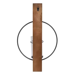 Black Hoop Glass Sleeve Wall Sconce, 24 in.