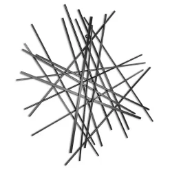 Black Icilio Abstract Linear Wall Plaque