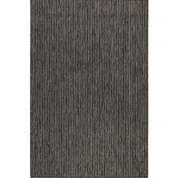 Black Intertwine Indoor/Outdoor Area Rug, 4x7