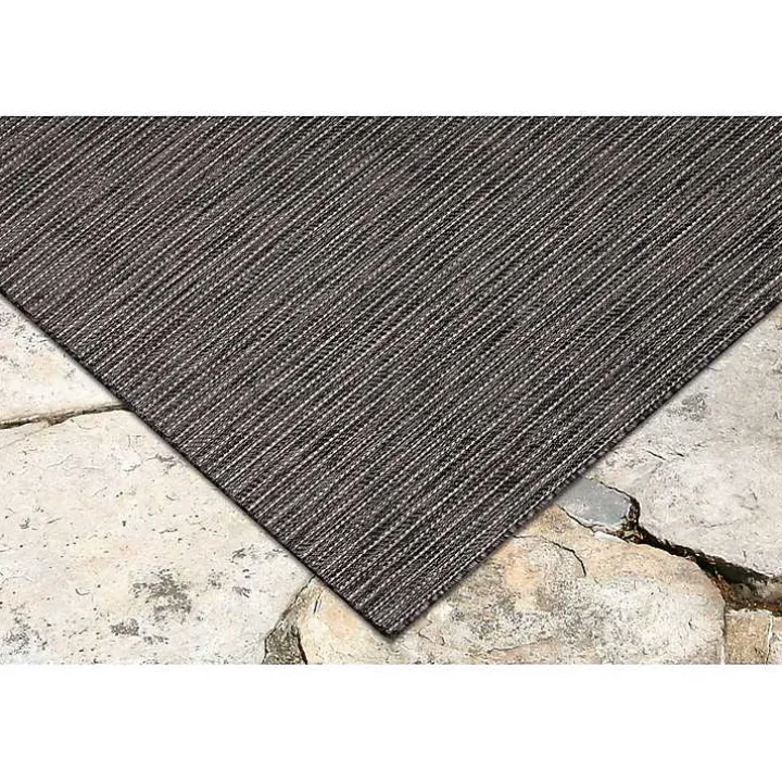 Black Intertwine Indoor/Outdoor Area Rug, 4x7