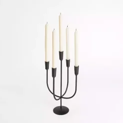 Black Iron 5-Arm Candelabra