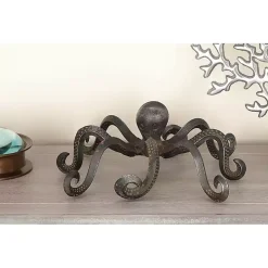 Black Iron Octopus Statue