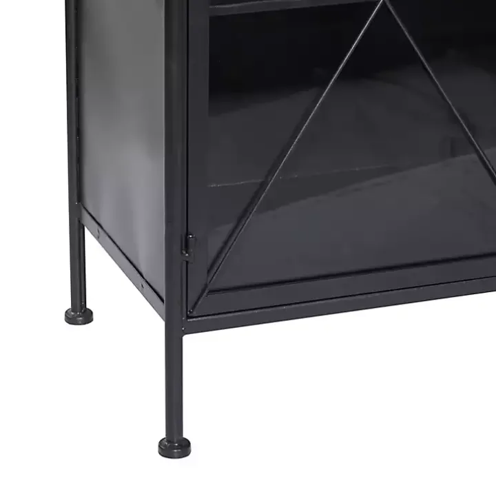 Black Iron X-Panel Cabinet