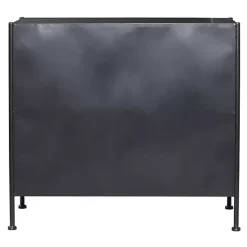 Black Iron X-Panel Cabinet