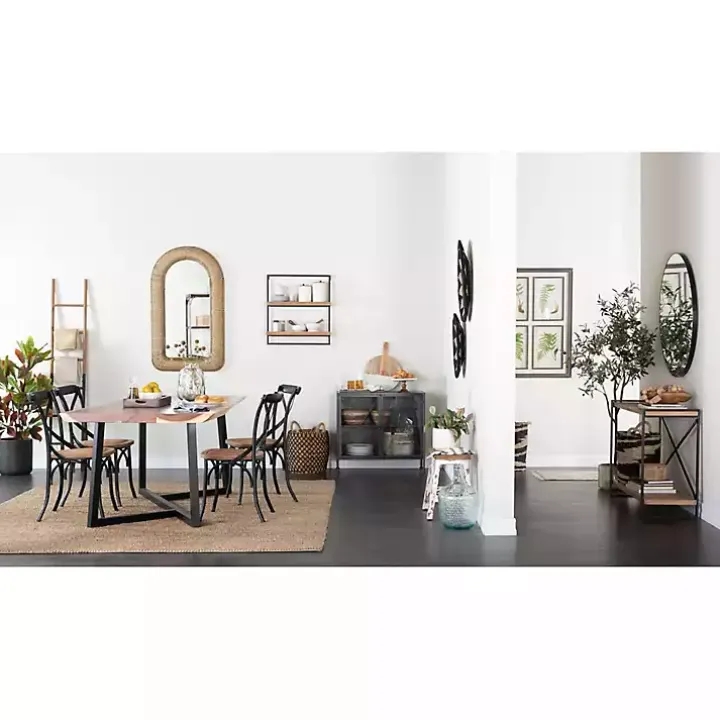 Black Iron X-Panel Cabinet