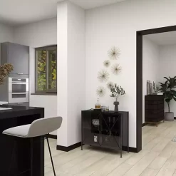 Black Iron X-Panel Cabinet