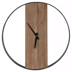 Black Ladd Natural Wood Wall Clock
