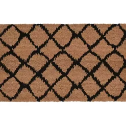 Black Lattice Doormat