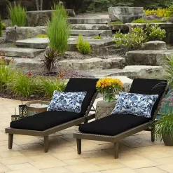 Black Leala Outdoor Chaise Cushion