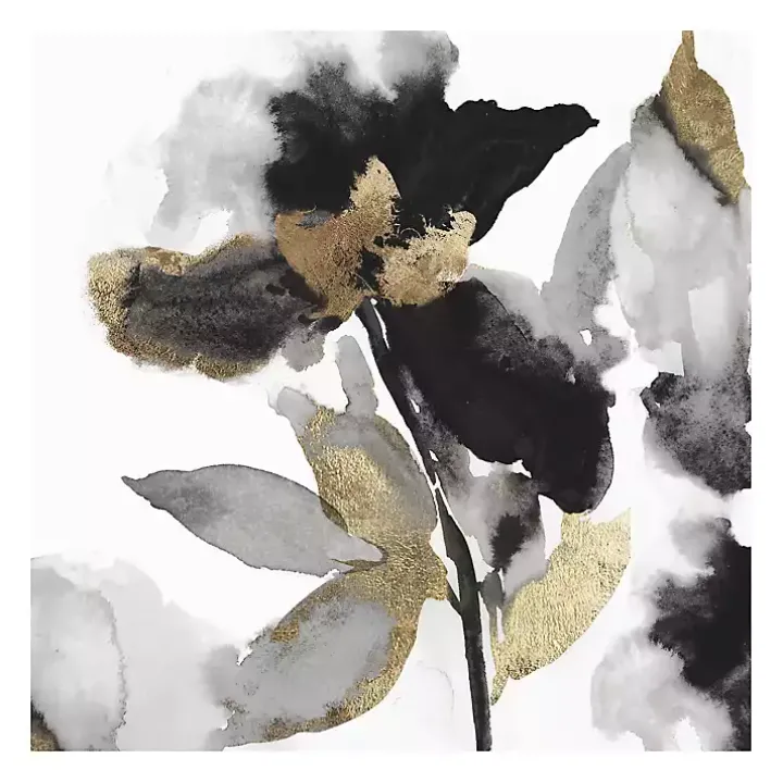 Black Leaves II Giclee Canvas Art Print, 30x30 in.