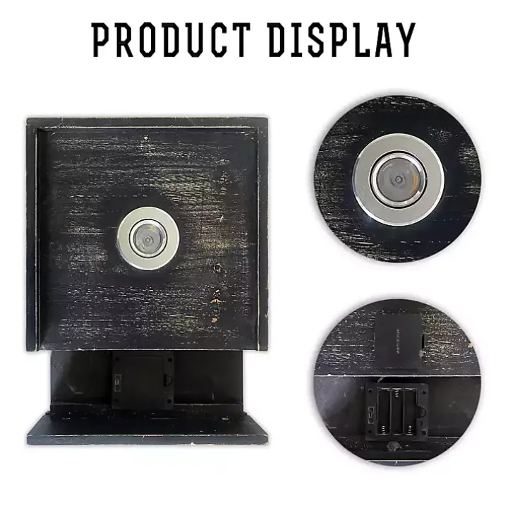 Black LED Floating Shelf with Remote, 10 in.