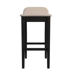 Black Lowback Padded Bar Stool