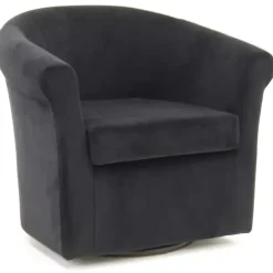 Black Marley Swivel Accent Chair