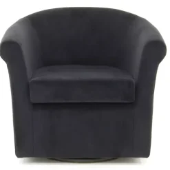 Black Marley Swivel Accent Chair
