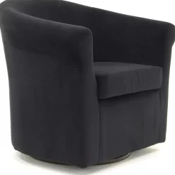 Black Marley Swivel Accent Chair