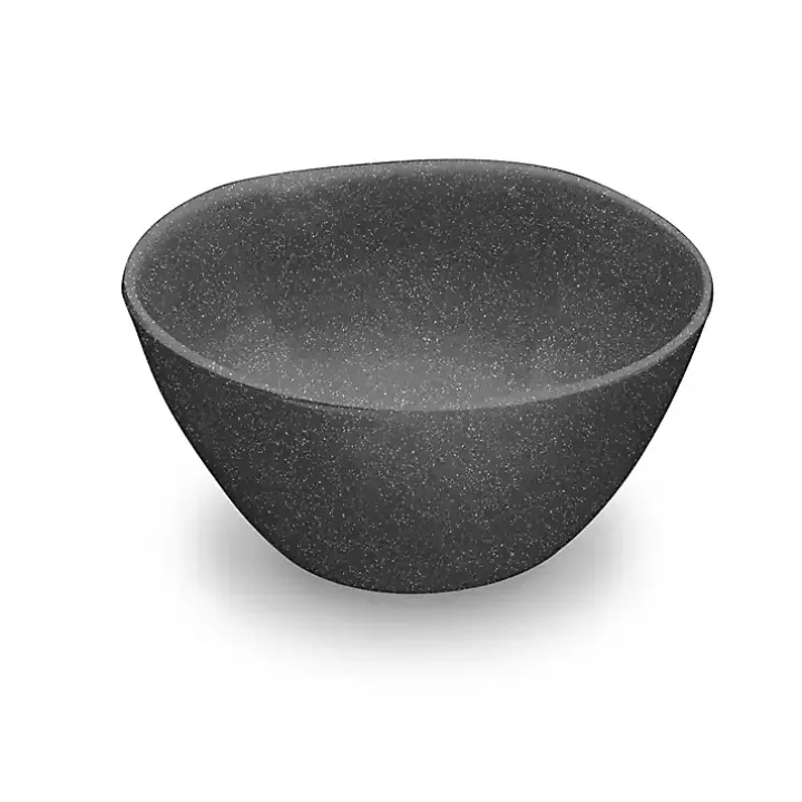 Black Melamine Santal Cereal Bowls, Set of 6