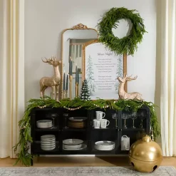 Black Metal & Glass 4-Door Bentley Cabinet