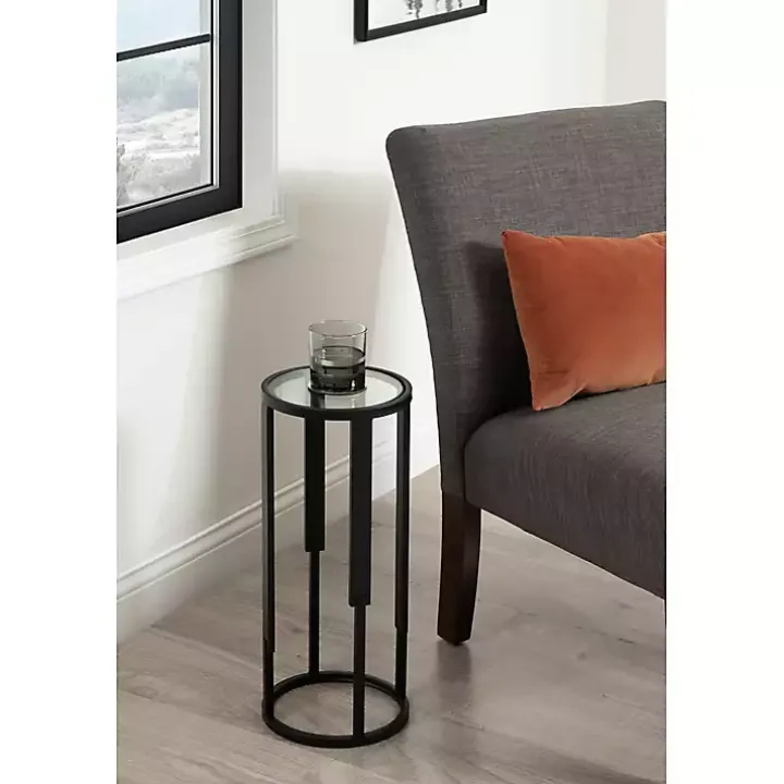 Black Metal & Glass Ravalli Drink Table