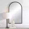 Black Metal Arch Frame Wall Mirror