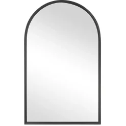Black Metal Arch Frame Wall Mirror