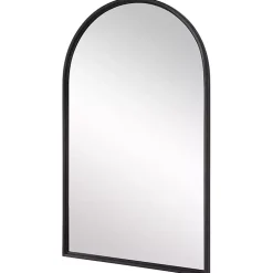 Black Metal Arch Frame Wall Mirror