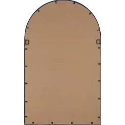 Black Metal Arch Frame Wall Mirror