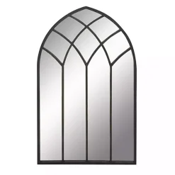 Black Metal Arch Framed Mirror