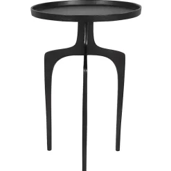 Black Metal Arched Legs Side Table