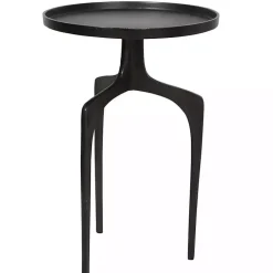 Black Metal Arched Legs Side Table